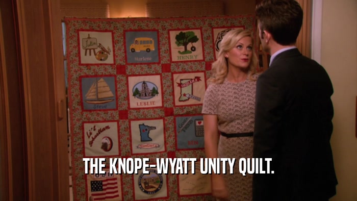 THE KNOPE-WYATT UNITY QUILT.  