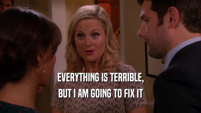 EVERYTHING IS TERRIBLE, BUT I AM GOING TO FIX IT 