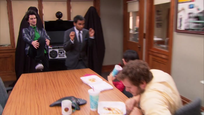 OKAY! YOU GUYS PRETEND YOU'RE RON SWANSON, 