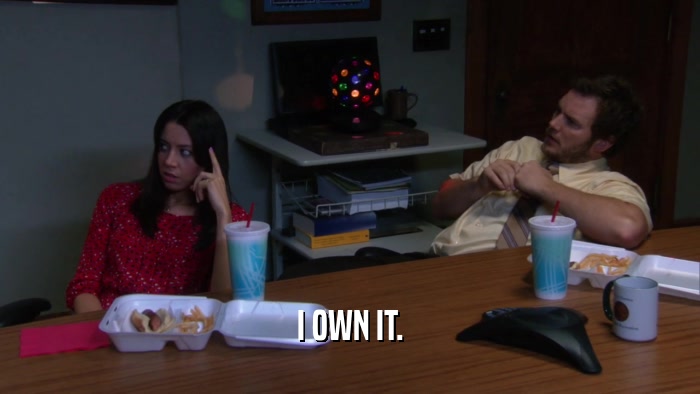 I OWN IT.  