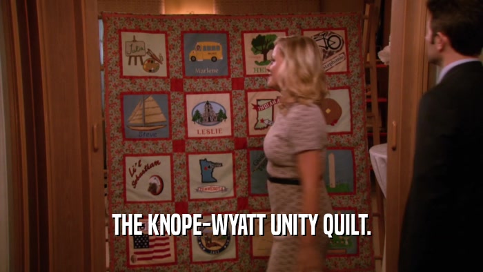 THE KNOPE-WYATT UNITY QUILT.  