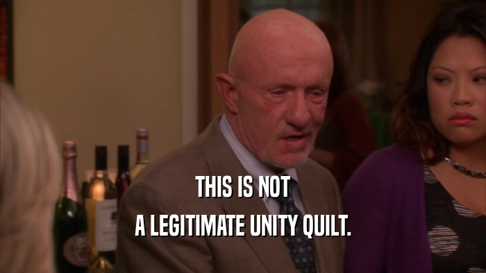 THIS IS NOT A LEGITIMATE UNITY QUILT. 