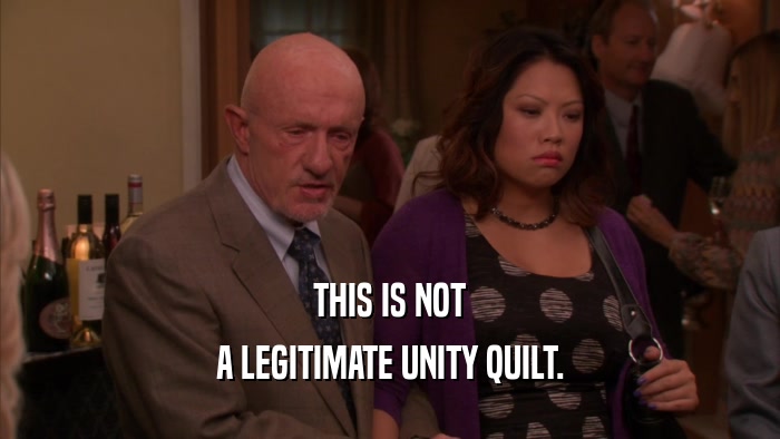 THIS IS NOT A LEGITIMATE UNITY QUILT. 