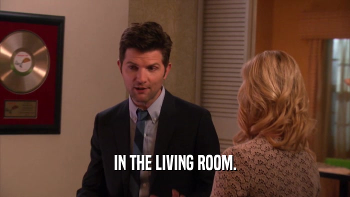 IN THE LIVING ROOM.  