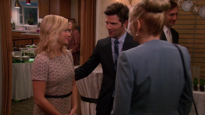THIS IS LESLIE KNOPE, MY FIANCEE. 