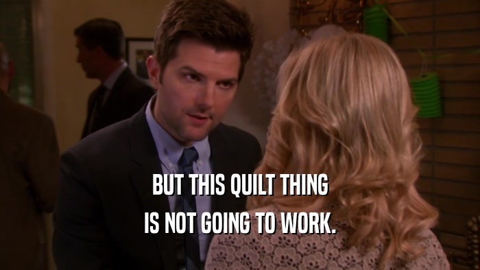 BUT THIS QUILT THING IS NOT GOING TO WORK. 