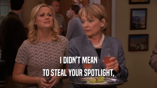 I DIDN'T MEAN TO STEAL YOUR SPOTLIGHT, 