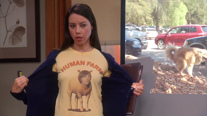 HE'S AN ANIMAL LIVING ON A HUMAN FARM.  