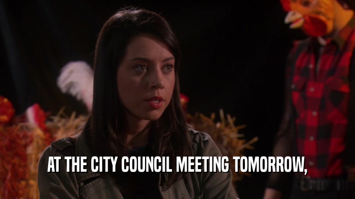 AT THE CITY COUNCIL MEETING TOMORROW,  