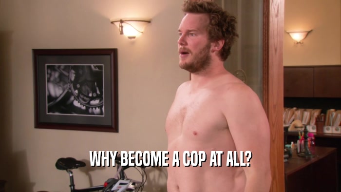 WHY BECOME A COP AT ALL?  