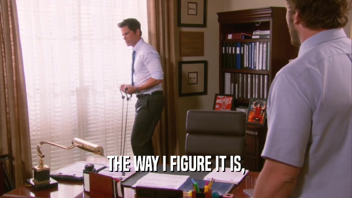 THE WAY I FIGURE IT IS,  