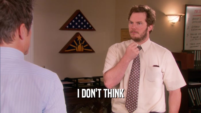 I DON'T THINK  