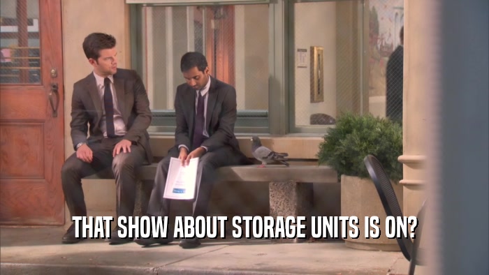 THAT SHOW ABOUT STORAGE UNITS IS ON?  