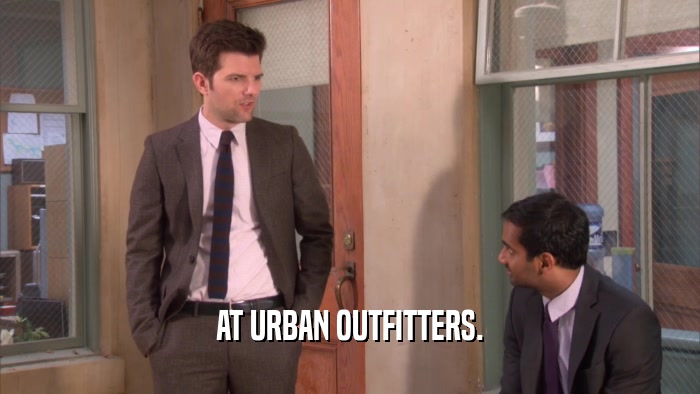 AT URBAN OUTFITTERS.  