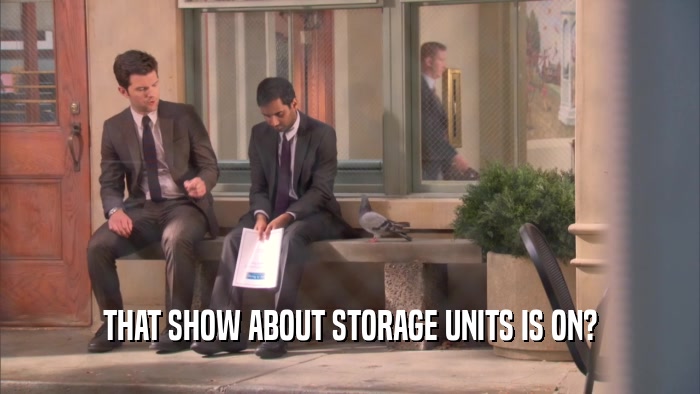 THAT SHOW ABOUT STORAGE UNITS IS ON?  