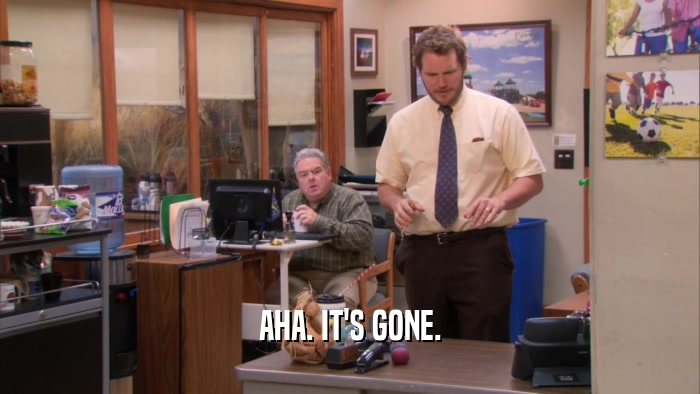AHA. IT'S GONE.  
