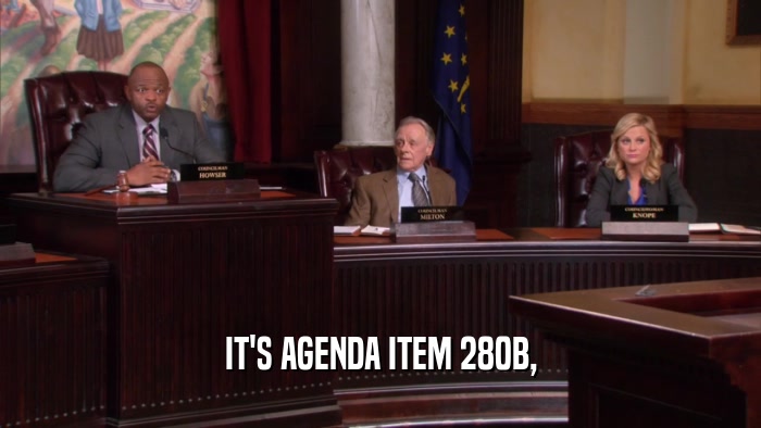IT'S AGENDA ITEM 280B,  