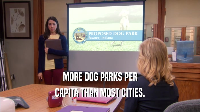 MORE DOG PARKS PER CAPITA THAN MOST CITIES. 