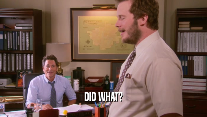 DID WHAT?  
