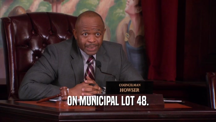 ON MUNICIPAL LOT 48.  