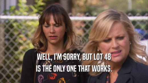 WELL, I'M SORRY, BUT LOT 48 IS THE ONLY ONE THAT WORKS. 