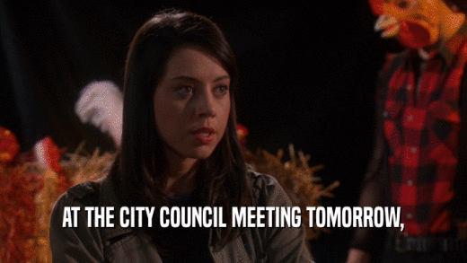 AT THE CITY COUNCIL MEETING TOMORROW,  