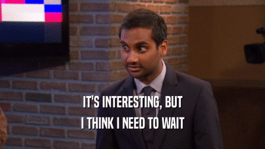 IT'S INTERESTING, BUT I THINK I NEED TO WAIT 