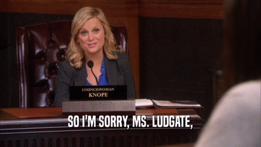 SO I'M SORRY, MS. LUDGATE,  