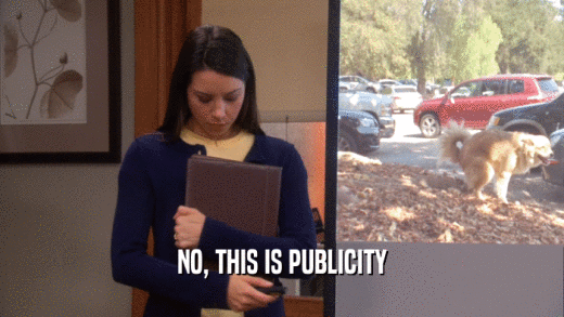 NO, THIS IS PUBLICITY  