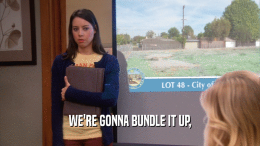 WE'RE GONNA BUNDLE IT UP,  