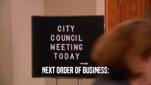 NEXT ORDER OF BUSINESS:  