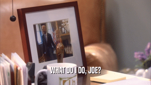 WHAT DO I DO, JOE?  