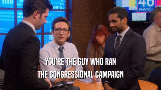 YOU'RE THE GUY WHO RAN THE CONGRESSIONAL CAMPAIGN 