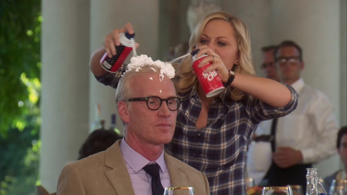 THIS IS FOR PAWNEE, YOU BUTT-FACED POMPOUS JERK! 