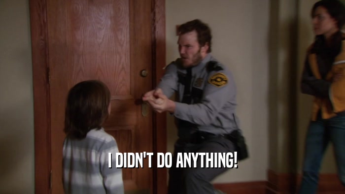 I DIDN'T DO ANYTHING!  