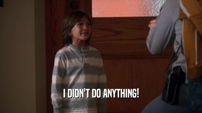 I DIDN'T DO ANYTHING!  