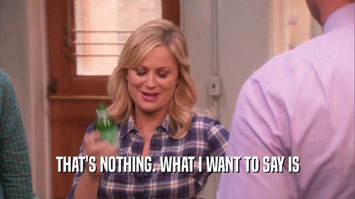 THAT'S NOTHING. WHAT I WANT TO SAY IS  