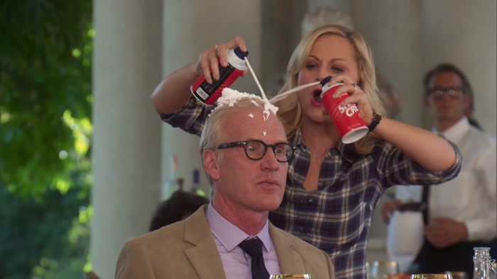 THIS IS FOR PAWNEE, YOU BUTT-FACED POMPOUS JERK! 