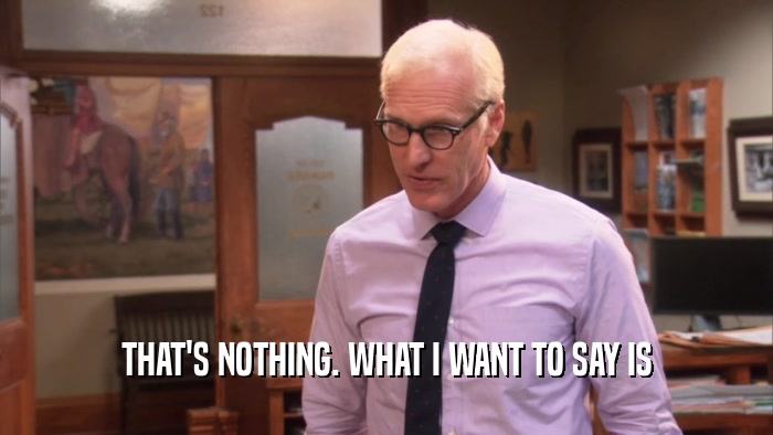 THAT'S NOTHING. WHAT I WANT TO SAY IS  