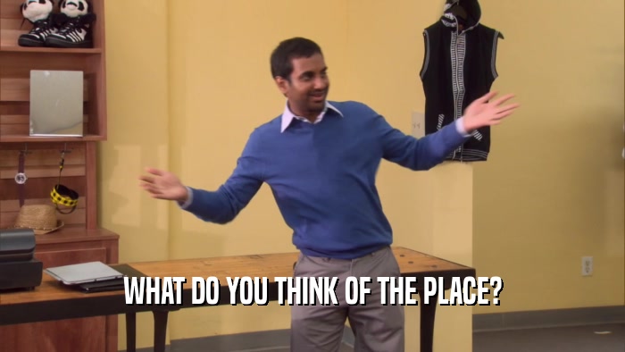 WHAT DO YOU THINK OF THE PLACE?  
