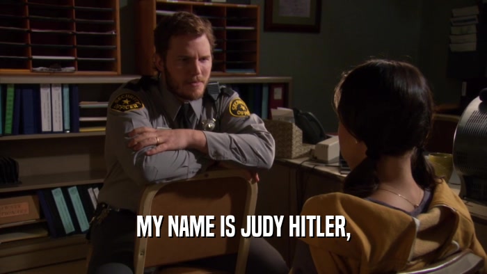 MY NAME IS JUDY HITLER,  