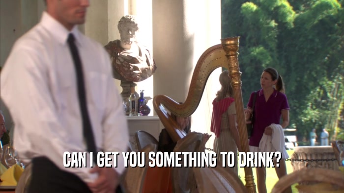 CAN I GET YOU SOMETHING TO DRINK?  