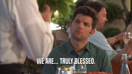 WE ARE... TRULY BLESSED.  