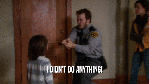 I DIDN'T DO ANYTHING!  