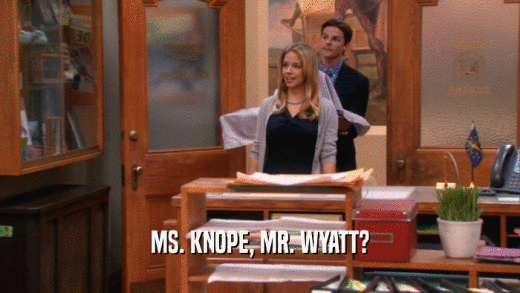 MS. KNOPE, MR. WYATT?  