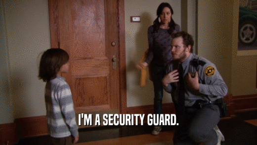 I'M A SECURITY GUARD.  