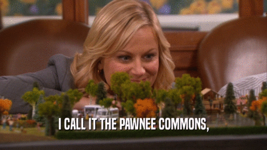 I CALL IT THE PAWNEE COMMONS,  