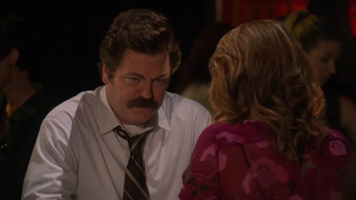 AT THIS VERY MOMENT, LESLIE IS THROWING HERSELF 