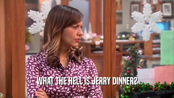 WHAT THE HELL IS JERRY DINNER?  