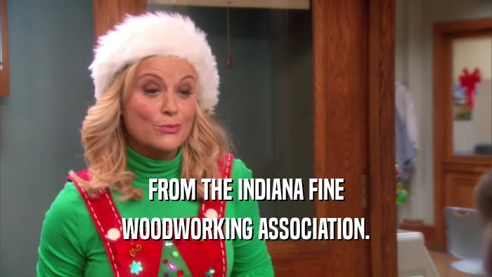 FROM THE INDIANA FINE WOODWORKING ASSOCIATION. 